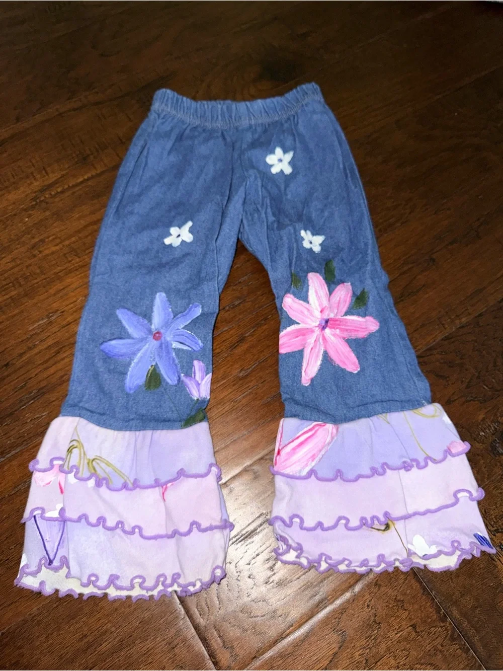 NWOT Toddler Girls Indigo Art wear 2 Pc Outfit size 3T